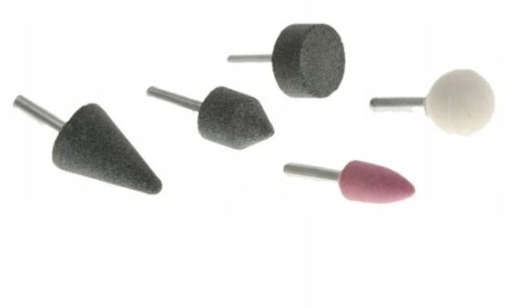 Набір камені насадки шліфувальні хвостовик 6 мм 5 штук VOREL-25400 | Зображення 4