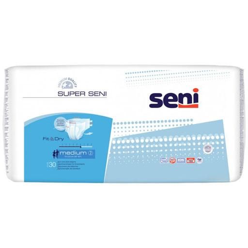 Упаковка підгузників для дорослих Seni Super Medium 4 пачки х 30 шт | Зображення 1