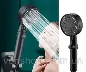 Насадка лійка для душу високого тиску 4 режими з кнопкою включення SHOWER AA1-4 | Зображення 2
