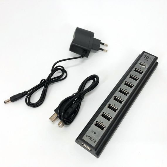 Разветвитель юсб USB HUB 10 портов, Хаб для ноутбука, YK-419 Размножитель usb