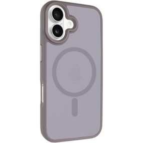 TPU+PC чохол Metal Buttons with MagSafe для Apple iPhone 17 (6.3") Сірий / Grey