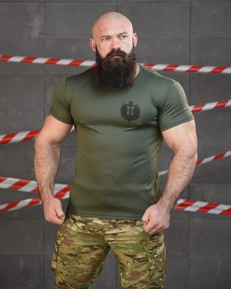 Тактична потоотводна футболка SABUR череп олива ВТ6557 | Зображення 1