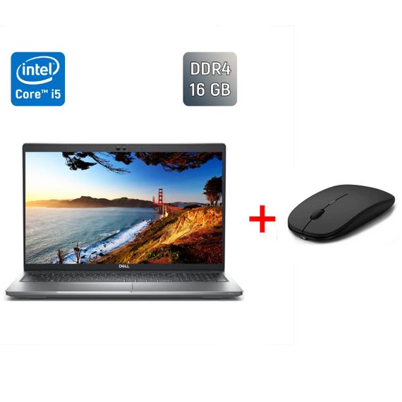 Ультрабук Б-клас Dell Latitude 5530 / 15.6" (1920x1080) IPS / Intel Core i5-1245U (10 (12) ядер по 1.2 - 4.4 GHz) / 16 GB DDR4 / 256 GB SSD / Intel Iris Xe Graphics / HDMI / WebCam б/в + Подарунок Бездротова миша / USB