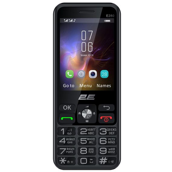 Мобільний телефон 2E E280 2025 Black (694743656220) | Зображення 1