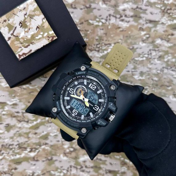 Годинник наручний Patriot 012BKKHTRO ТРО Чорні з хакі + Коробка. | Зображення 1
