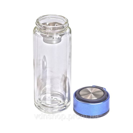 Термос скляний з подвійними стінками та ситечком 330 мл синій HP-14-39BL | Зображення 3