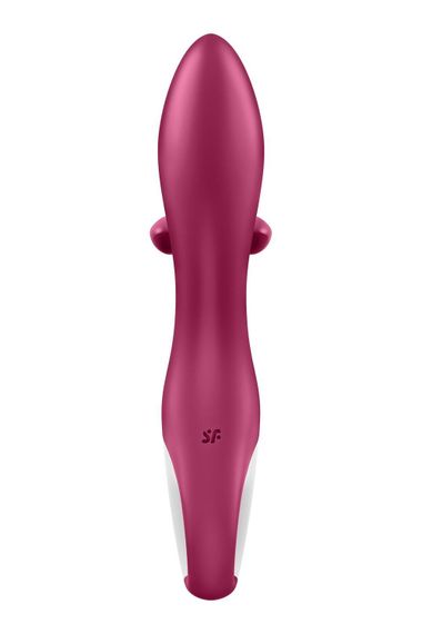 Вибратор кролик с тройным отростком Satisfyer Embrace me Berry, 2 мотора, диаметр 3,6 см | Зображення 5