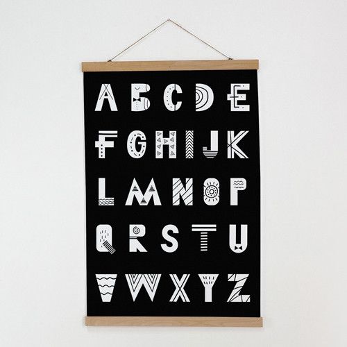 Постер тканевый на стену English alphabet 60х93 см (TPSR_22S060)
