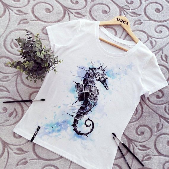 Футболка женская с принтом повседневная S Белая