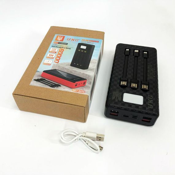 Портативна мобільна зарядка (Павербанк) POWER BANK SOLAR 60000MAH, переносний акумулятор FP-198 для телефону | Зображення 9