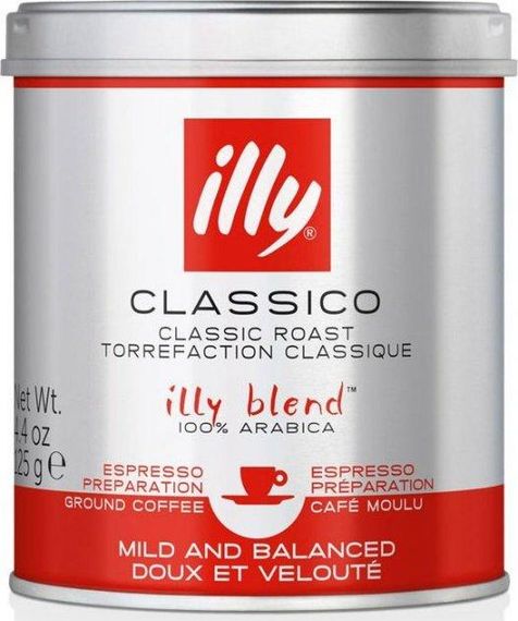 Кава мелена illy Espresso Classico 125 гр з/б Італія Іллі Класико середньої обсмажування | Зображення 1