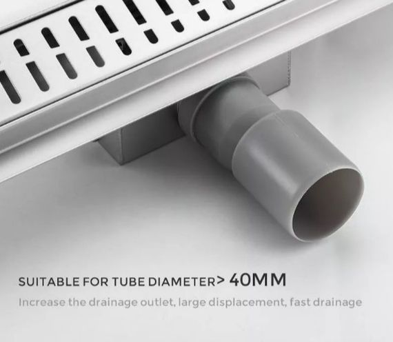 Душовий трап Gappo 70х400 мм, нержавіюча сталь G84007-3 | Зображення 2