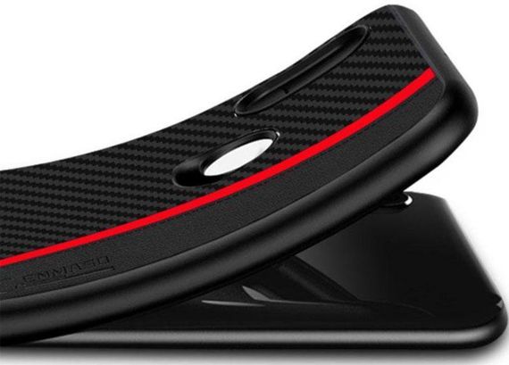 Чохол накладка Primo Cenmaso для Samsung Galaxy M30 2019 ( SM-M305 ) - Black&Red | Зображення 1