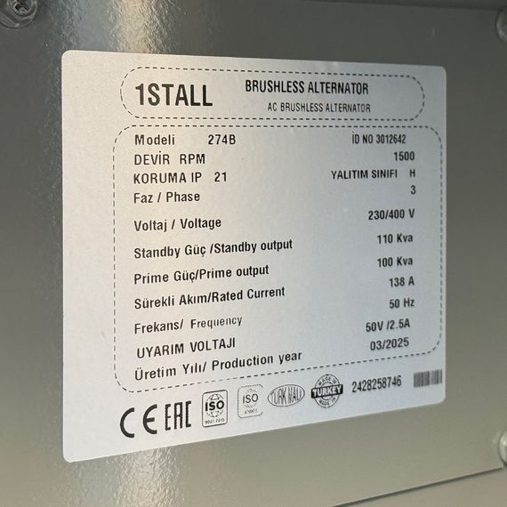 Дизельный генератор OYAL OYY-110 YANG DONG Y4110ZLD 110 кВА/88KW | Зображення 3