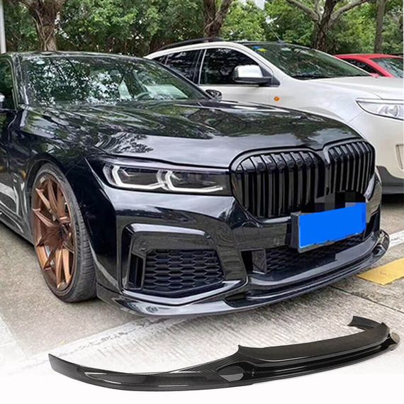 Накладка на передній бампер Lip V2 (для M-Sport 2019-2022, Карбон) для BMW 7 серія G11/G12 рр