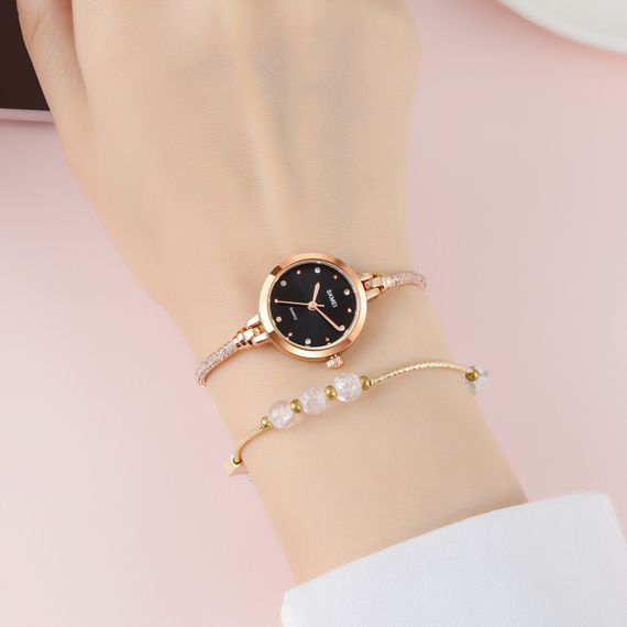 Жіночий годинник Skmei 1805BK Black, тонкий браслет | Зображення 3