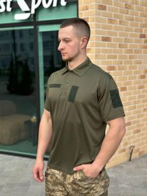 Поло олива cool max military