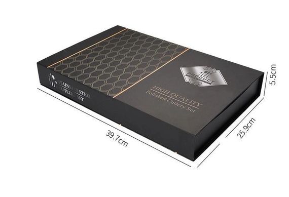 Набір столових приладів Kitchen Ware 24 шт. з нержавіючої сталі на 6 персон Silver | Зображення 4