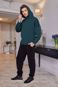 Чоловічий теплий спортивний костюм колір смарагдовий р.46/48 447193