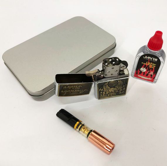 Зажигалка бензиновая в подарочной коробке N4, зажигалка в подарочном футляре, подарок зажигалка парню | Зображення 5