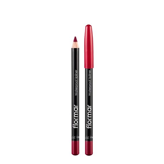 Водостойкий карандаш для губ Flormar 217, Chic Crimson