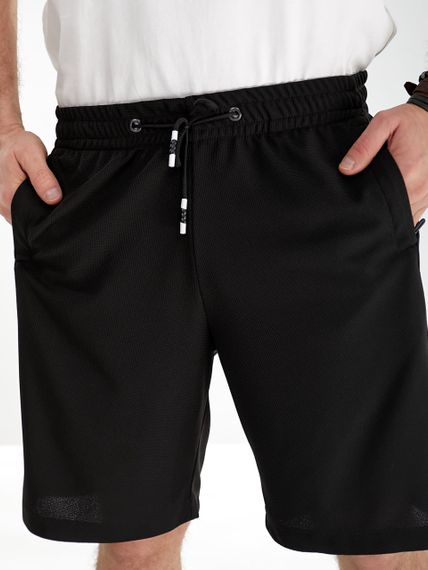 Мужские классические шорты с карманами на молнии больших размеров и батал DE1107 цвет черный, размер 50 | Зображення 4