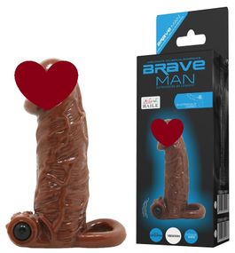 Насадка-презерватив з вібрацією Brave Man, BI-016011 ( коричневая ) Sex Aura