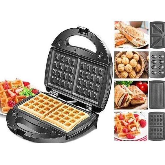 Бутербродница гриль сендвичница Rainberg RB-5408, Электробутербродница, XB-454 Мультипекарь вафельница | Зображення 8