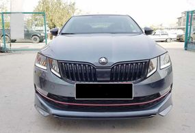 Передний лип DPT V-1 (2017-2019, под покраску) для Skoda Octavia III A7