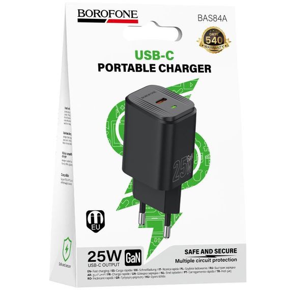 МЗП Borofone BAS84A Star PD25W (1USB-C) Black | Зображення 1