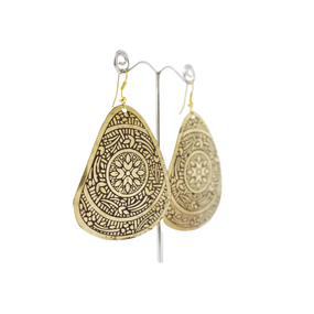 Сережки Трикутник в етно стилі золотисті Без бренду 1807715932