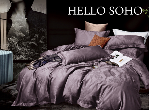 Комплект постільної білизни Soho Євро Boutique 200х230 см Venzel Violet