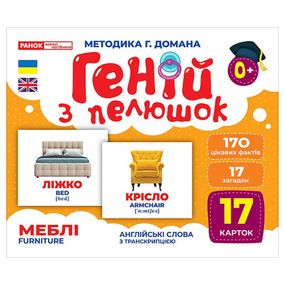 Набір розвиваючих карток Геній з пелюшок "Меблі" 10107207, 17 карток