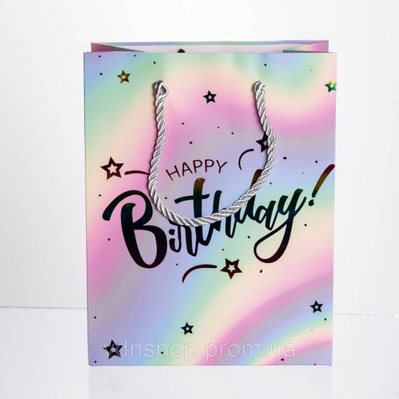 Набор подарочных пакетов из бумаги 12 (шт) Happy Birthday 18×10×23 (см) HP-10359-15