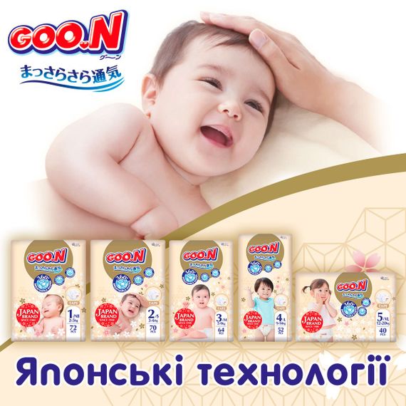 Підгузки Goo.N Premium Soft для дітей (розмір 5(XL), 12-20 кг, 40 шт.) | Зображення 4