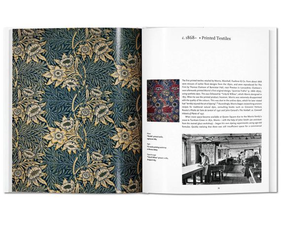 Книга з історії дизайну Вільям Морріс Morris. Charlotte & Peter Fiell, Taschen книги мистецтво культура | Зображення 5