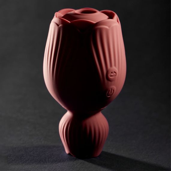 Вібратор для клітора-квітка двосторонній Sweet Em Velvet Lure, рожевий | Зображення 6