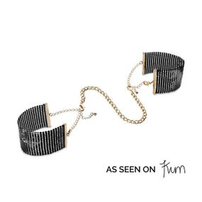Наручники Bijoux Indiscrets Desir Metallique Handcuffs, металеві, стильні браслети, Black