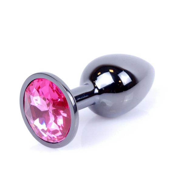 Анальна пробка - Jewellery Dark Silver Plug Pink | Зображення 1