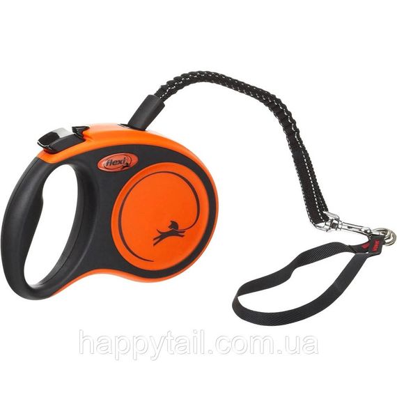 Повідець-рулетка Flexi Xtreme S 5 м до 20 кг оранжевий стрічка з амортизатором | Зображення 1