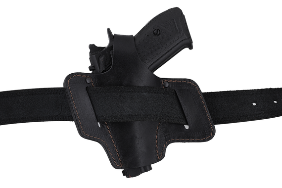 Кобура Форт-12 поясна не формована "метелик" (шкіра, чорна) MAS | Зображення 3