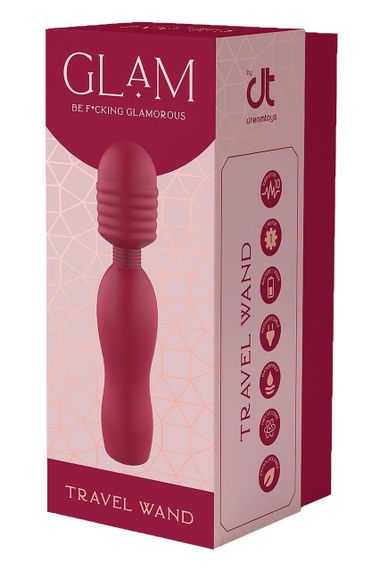 Вібратор мікрофон Dream Toys Glam Travel Wand, червоний Sex Aura | Зображення 3