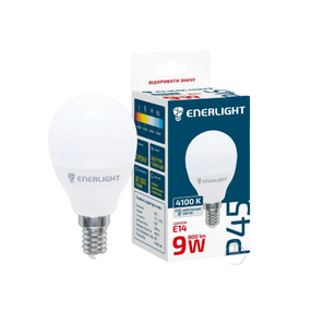 Лампа P45 9W E14 4100К 175-275V LED Enerlight