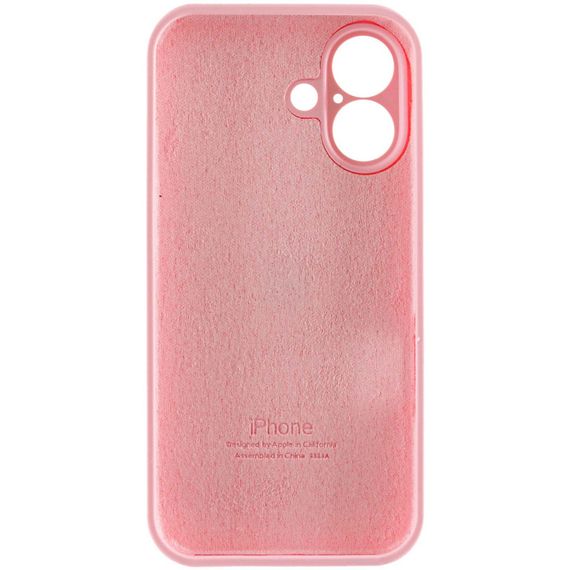 Чехол Silicone Case Full Camera Protective (AA) для Apple iPhone 16 (6.1") Розовый / Light pink | Зображення 5
