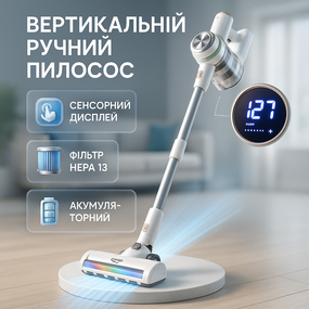 Вертикальний пилосос з турбощіткою, Вертикальний пилосос з підсвічуванням зони прибирання NV-43