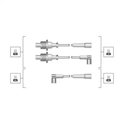 Комплект дротів запалювання PEUGEOT 405, PEUGEOT 405, MAGNETIMARELLI (941319170118)