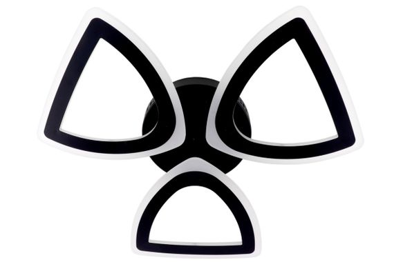 Люстра світлодіодна стельова LED світильник для квартири на стелю лед з пультом 25617 Чорний 8х57х57 см.