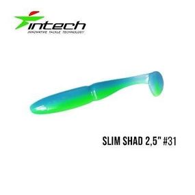 Силиконовая приманка, Съедобный силикон Intech Интеч Slim Shad 2,5"12 шт #31