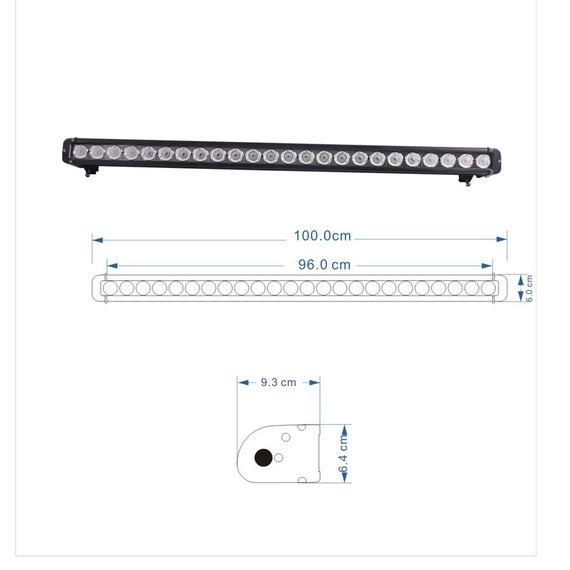 LED-прожектор фара 240W (10W х 24) 17280 Lm світлодіодна балка | Зображення 4