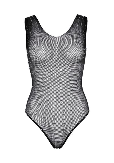 Leg Avenue Rhinestone fishnet bodysuit OS Black | Зображення 4
